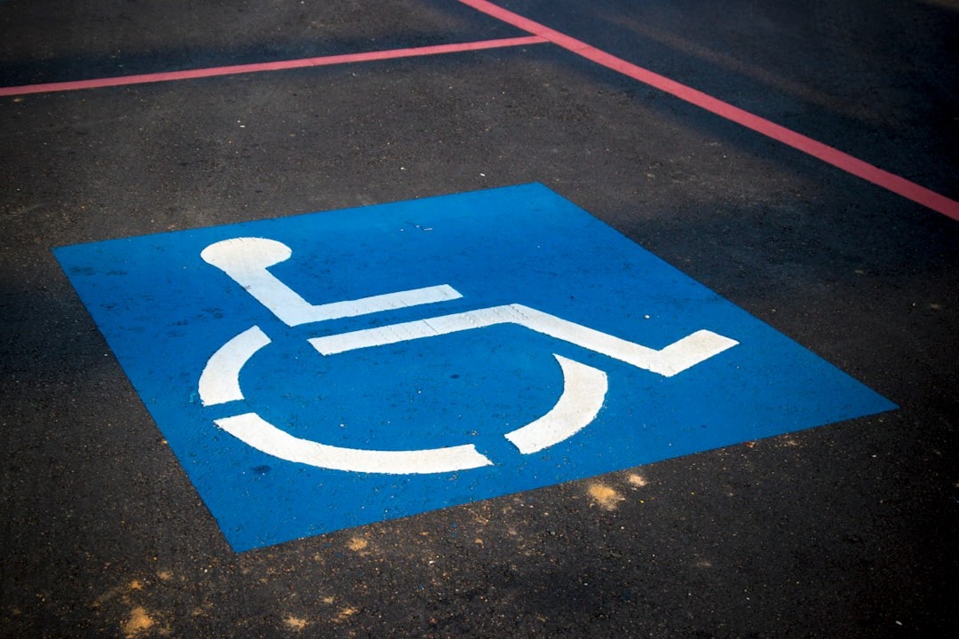 Accessible parking stall markings