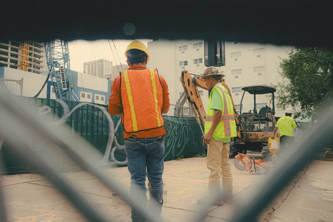 Workers at a construction site