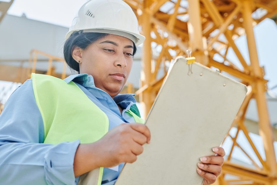 Woman peforming site audit