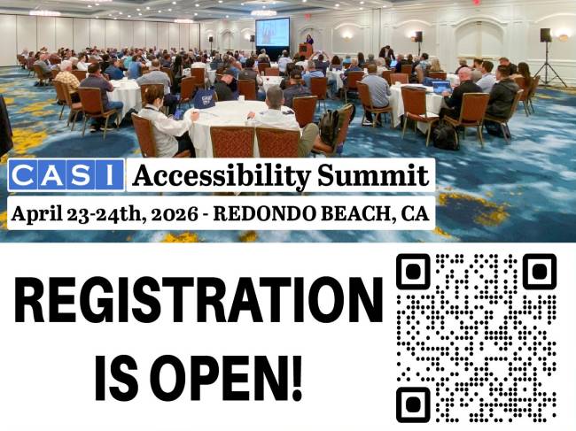 CASI Accessibility Summit 2026, Redondo Beach, California