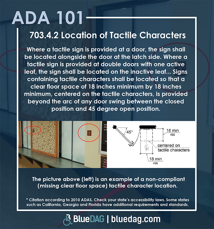 703.4.2 Location of Tactile Characters