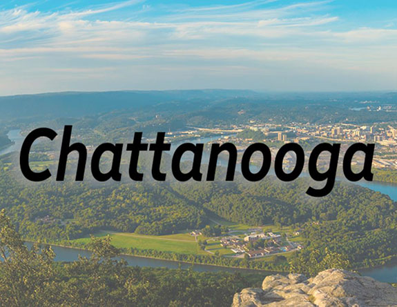 aerial view of chattanooga tennessee