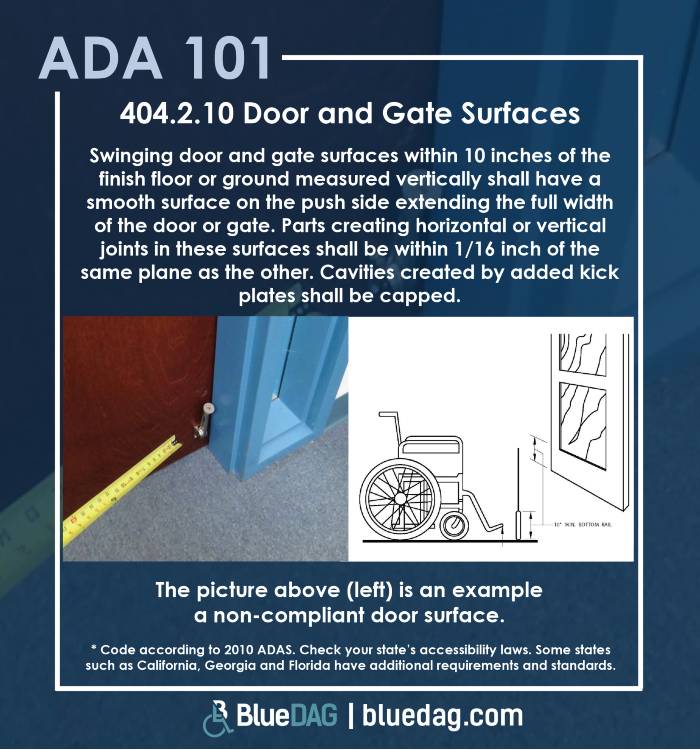 ADA 101 2010 ADAS 404.2.10 Door and Gate Surfaces v1